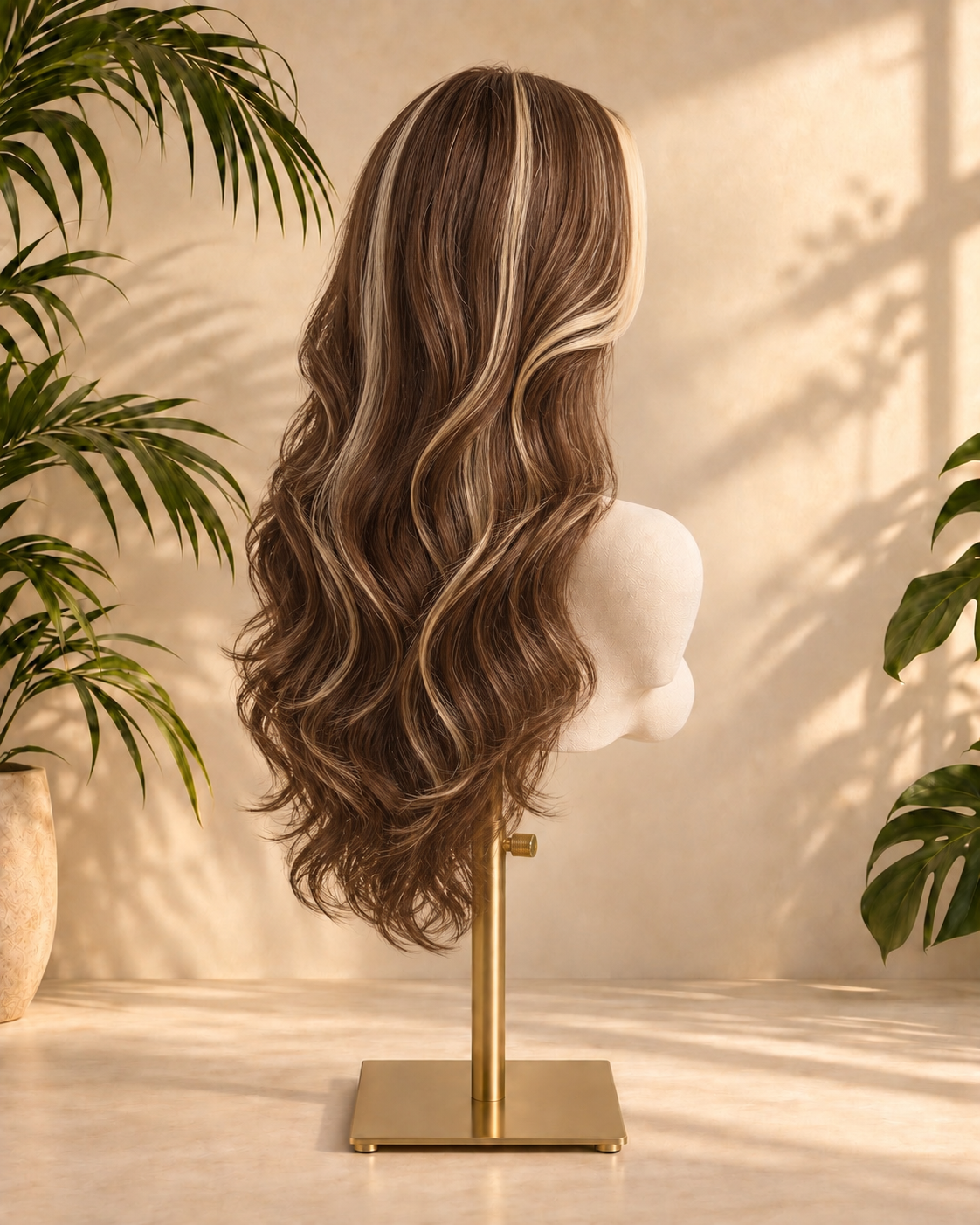Aurora HD Lace Glueless Brown Highlights 100% Human Hair Wig