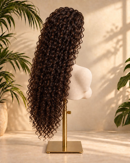 Aurora HD Lace Glueless Kinky Curly Brown 100% Human Hair Wig