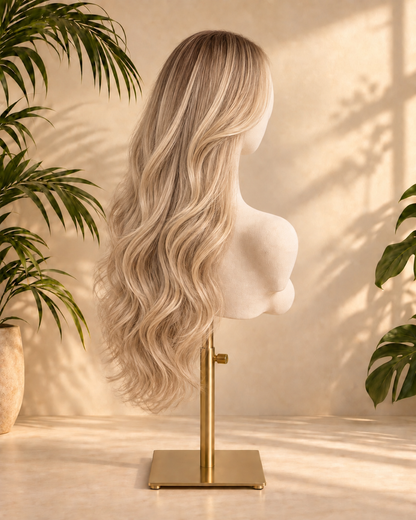 Aurora Front Lace High Volume Loose Waves Blonde 100% Human Hair Wig