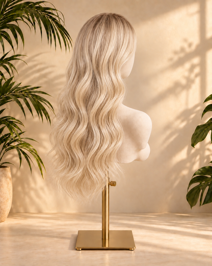 Aurora Front Lace Glueless Wavy Blonde 100% Human Hair Wig