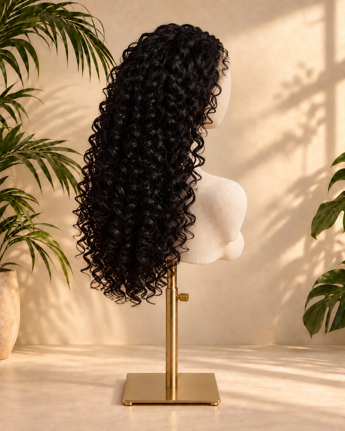 Aurora HD Lace Glueless Long Voluminous Curly Natural Black 100% Human Hair Wig