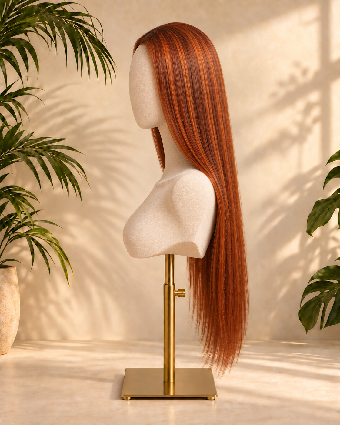 Aurora Lace Front Glueless Silky Straight Red 100% Human Hair Wig
