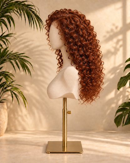 Aurora Front Lace Glueless Ginger Kinky Curly 100% Human Hair Wig