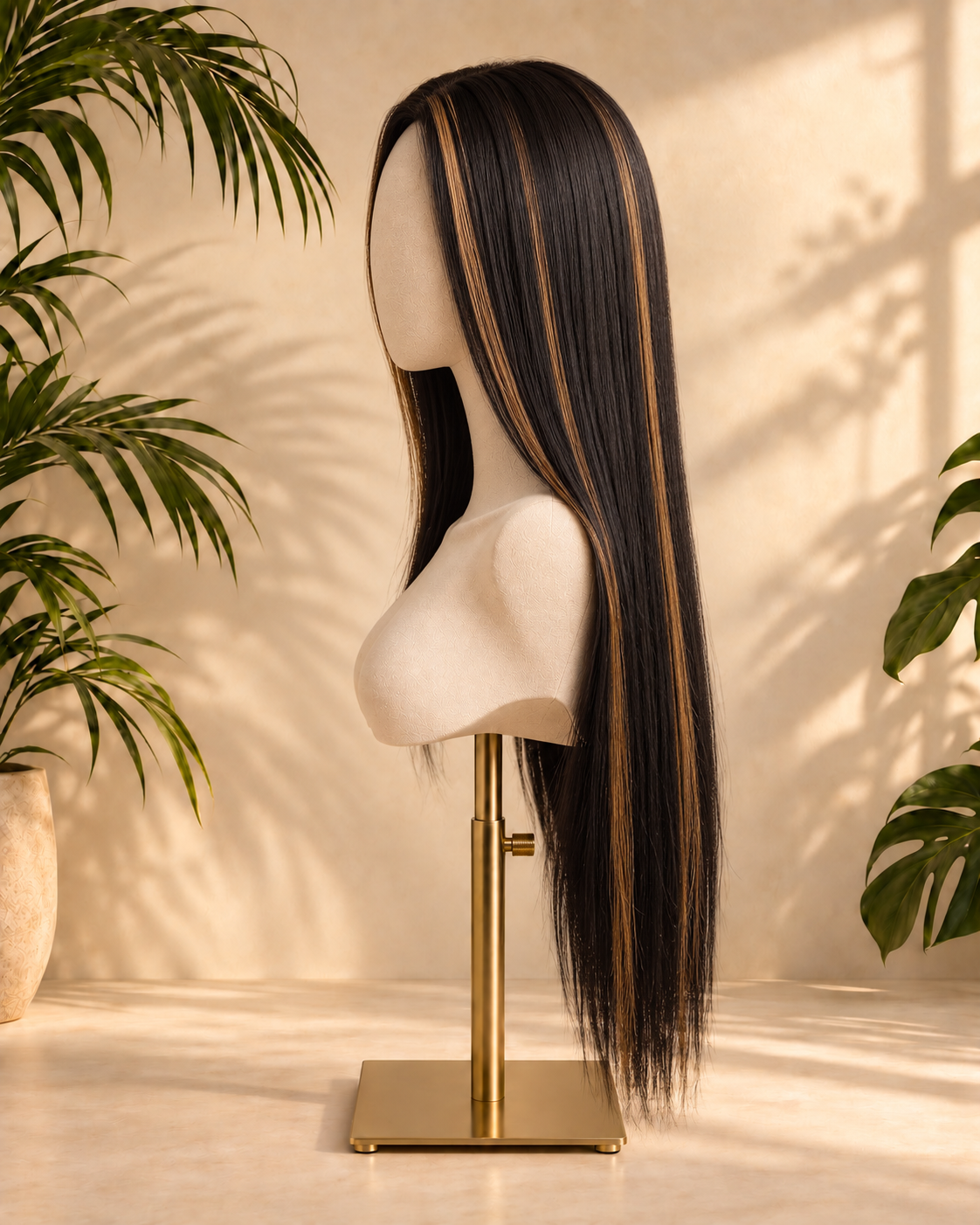 Aurora Front Lace Glueless Middle Part Silky Straight 100% Human Hair Wig