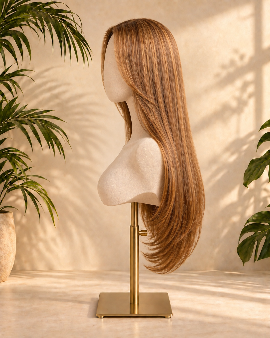 Aurora Front Lace Glueless Silky Straight Brown 100% Human Hair Wig
