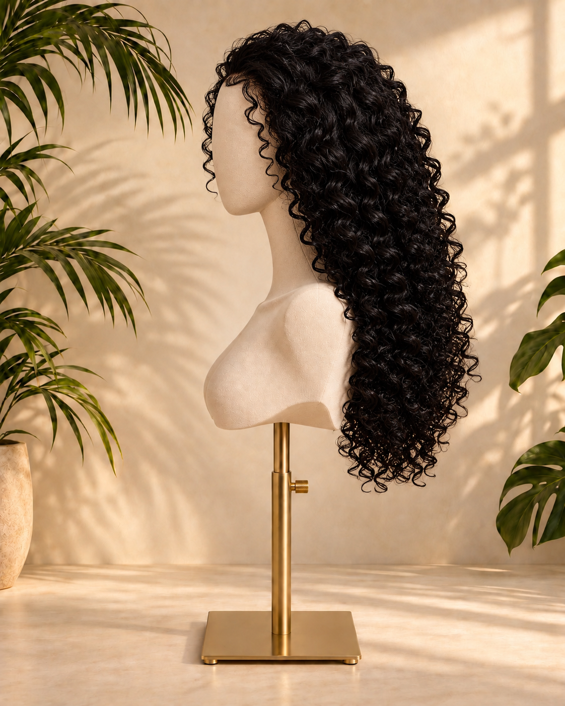 Aurora HD Lace Glueless Long Voluminous Curly Natural Black 100% Human Hair Wig