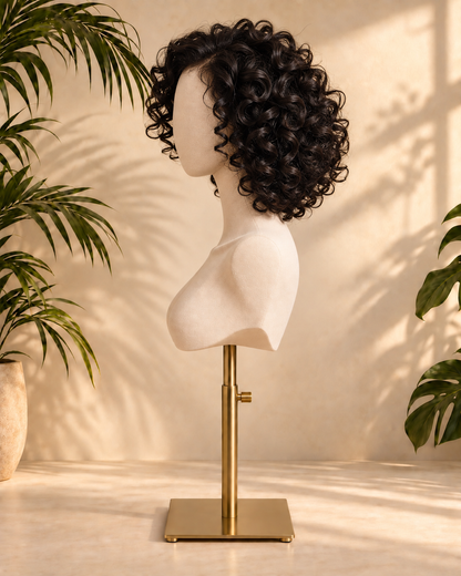 Aurora Front Lace Glueless Voluminos Bob Natural Black 100% Human Hair Wig