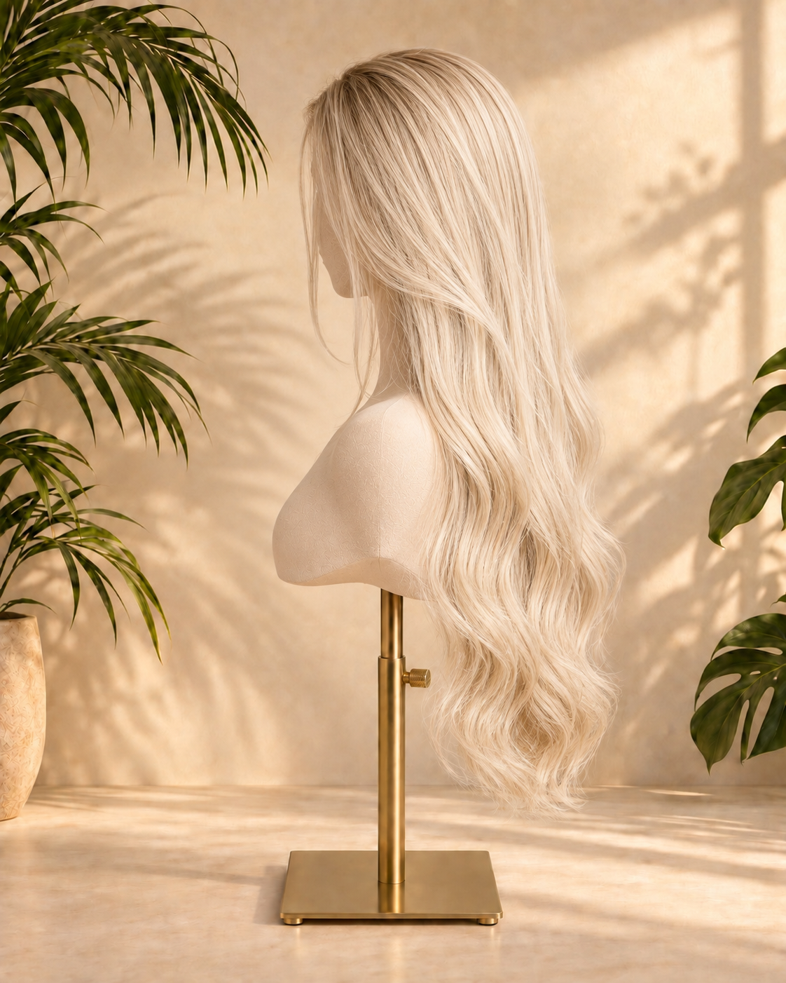 Aurora HD Lace Glueless Long Soft Wavy Blonde 100% Human Hair Wig