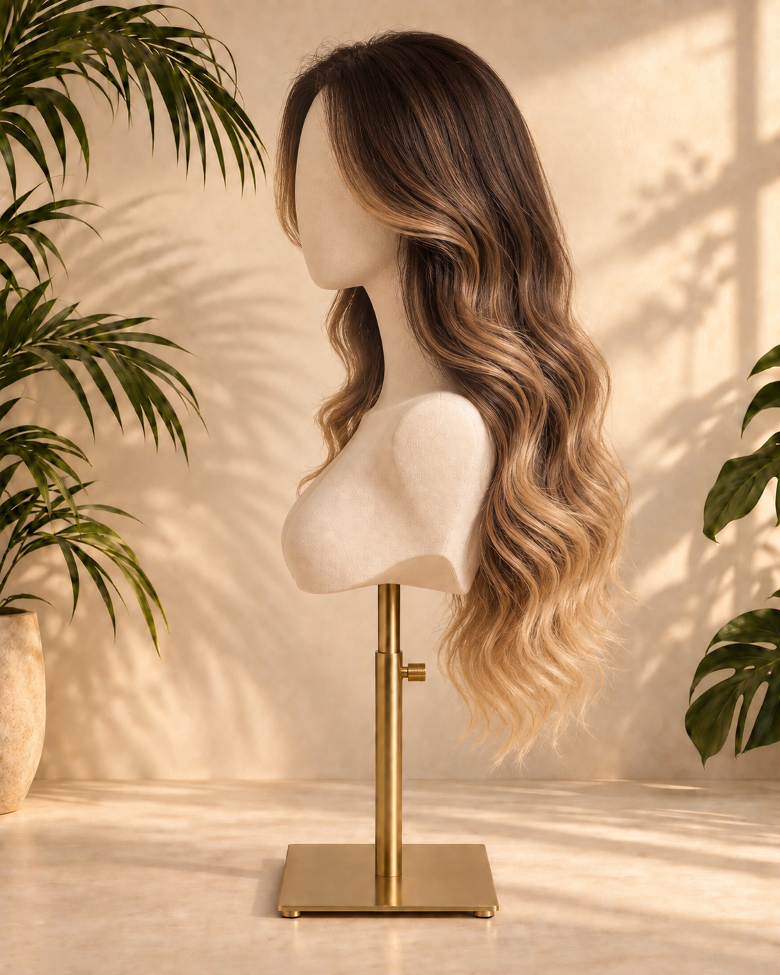 Aurora HD Lace Glueless Black Brown Wavy Ombre 100% Human Hair Wig