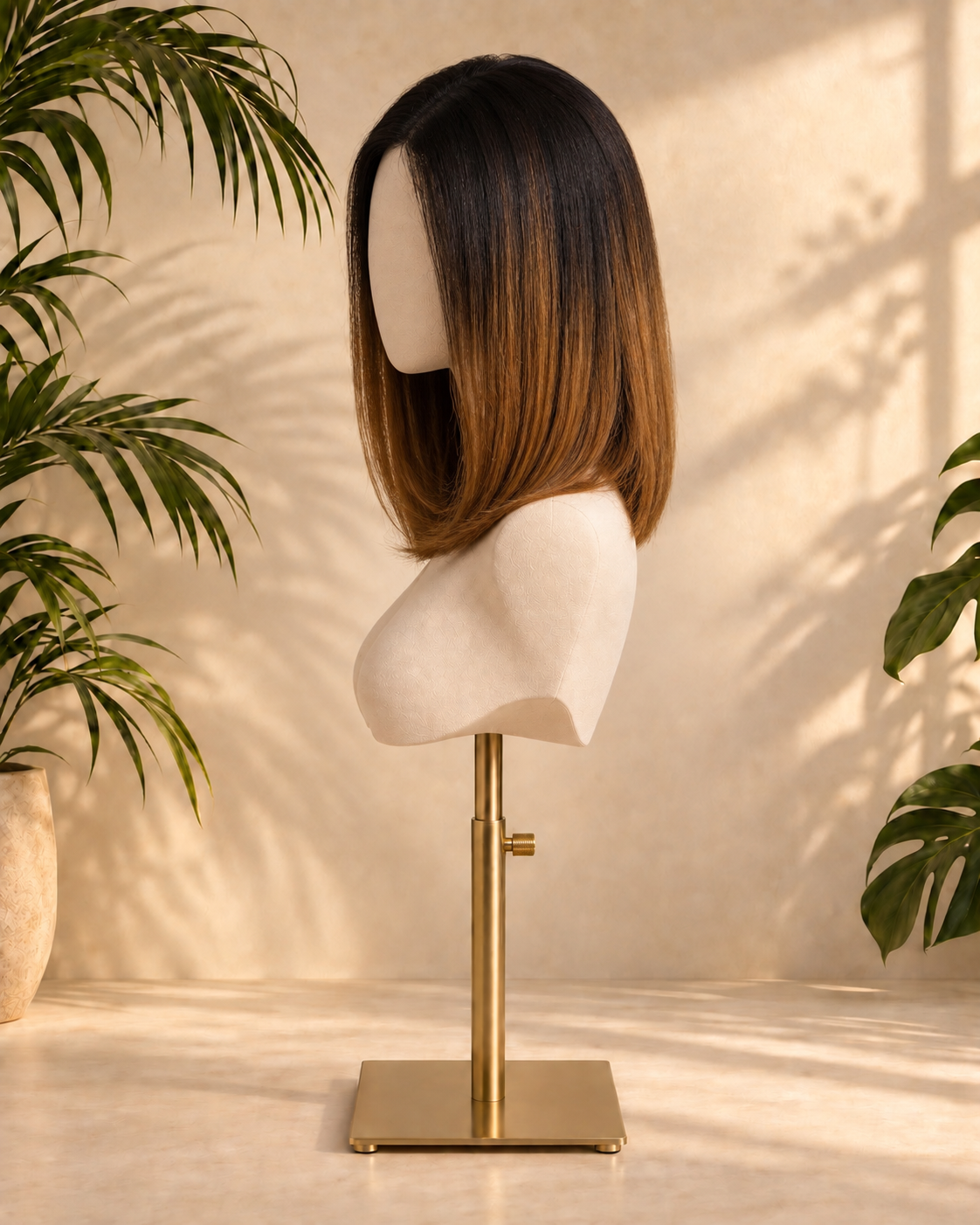 Aurora HD Lace Glueless Ombre Black Copper Brown Bob 100% Human Hair Wig