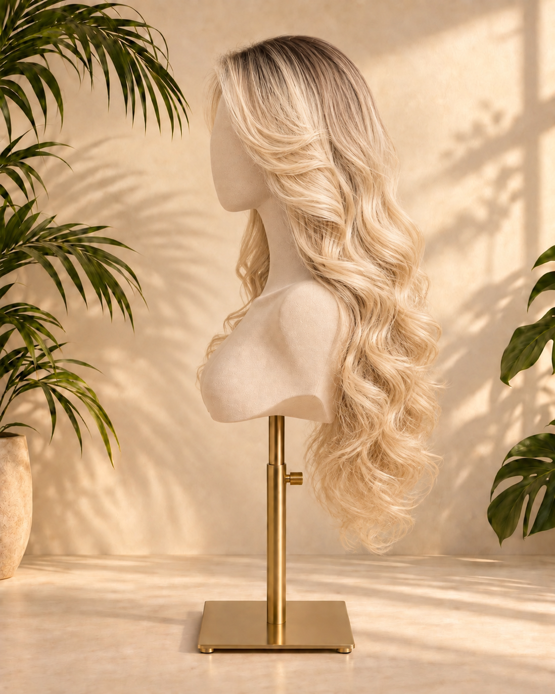 Aurora HD Lace Fringe Curly Blonde 100% Human Hair Wig