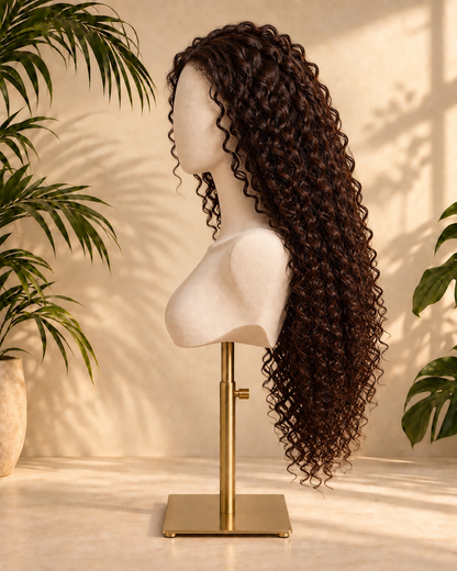 Aurora HD Lace Glueless Kinky Curly Brown 100% Human Hair Wig