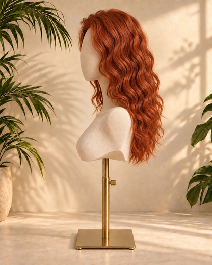 Aurora HD Lace Glueless Ginger Layered Wavy 100% Human Hair Wig