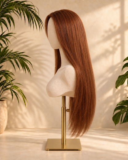 Aurora Front Lace Glueless Copper Brown 100% Human Hair Wig