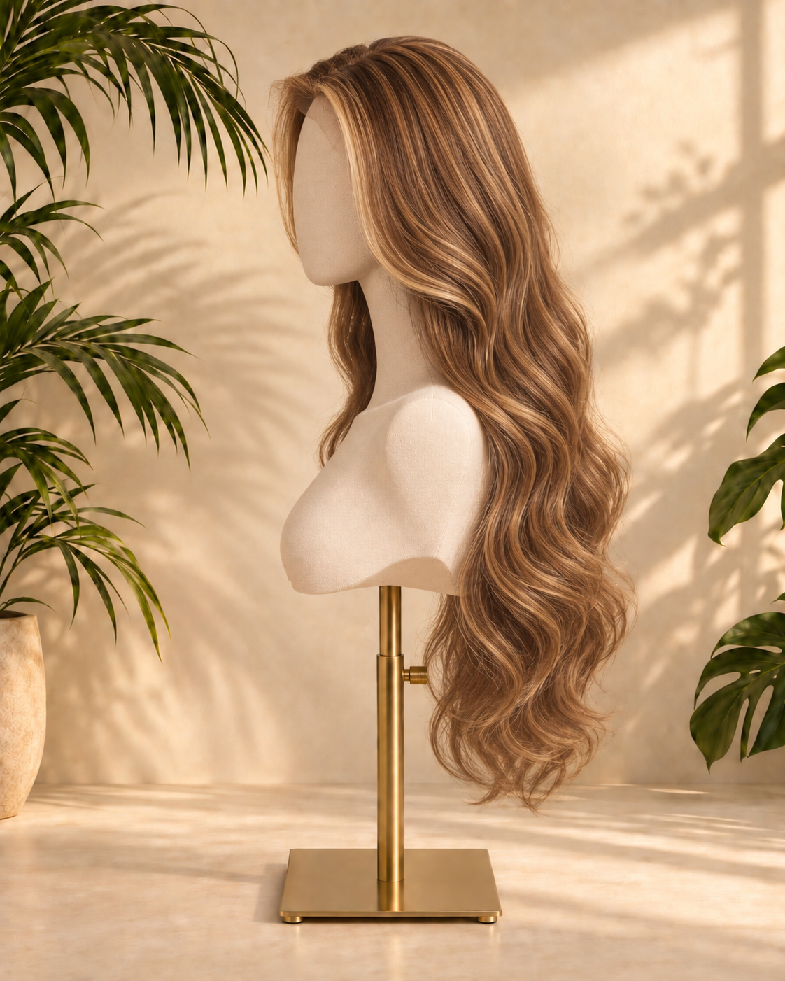 Aurora HD Lace Glueless Golden Brown Highlight 100% Human Hair Wig
