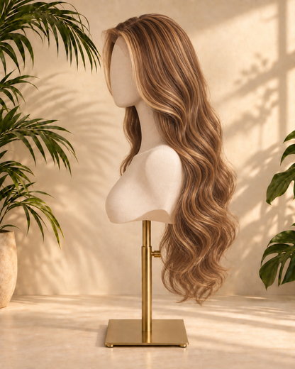 Aurora HD Lace Glueless Golden Brown Highlight 100% Human Hair Wig