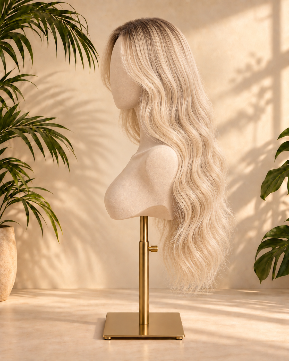 Aurora Front Lace Glueless Wavy Blonde 100% Human Hair Wig