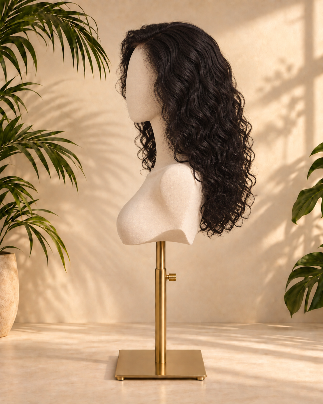 Aurora HD Lace Glueless Water Waves Natural Black 100% Human Hair Wig
