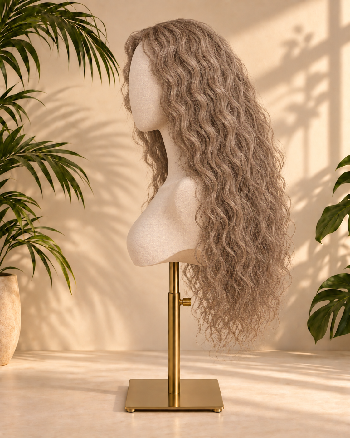 Aurora 13x6 HD Lace Curly Ash Brown Blonde 100% Human Hair Wig
