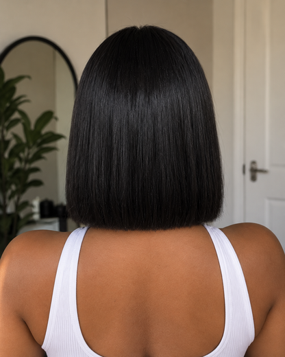 Aurora HD Lace Glueless Natural Black Bob 100% Human Hair Wig