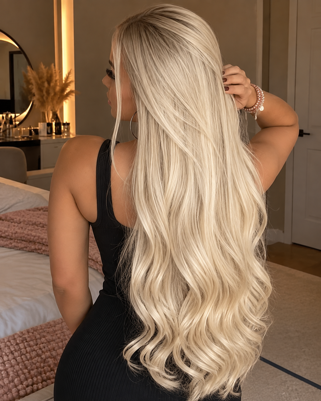 Aurora HD Lace Glueless Long Soft Wavy Blonde 100% Human Hair Wig