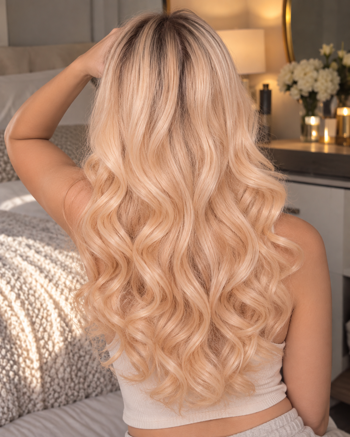 Aurora Front Lace Loose Waves Blonde 100% Human Hair Wig