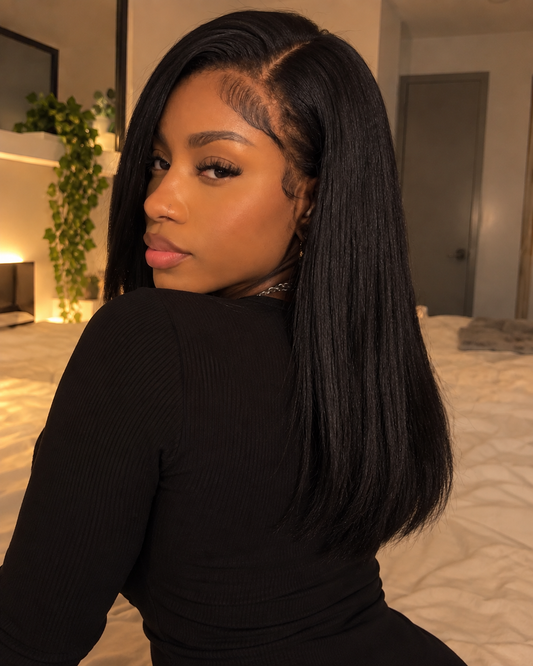 Aurora HD Lace Glueless Side Parted Natural Black 100% Human Hair Wig