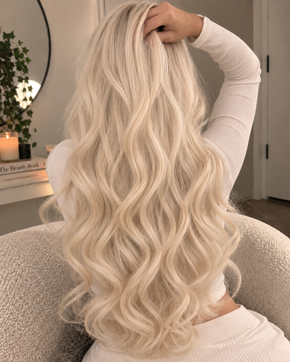 Aurora Front Lace Loose Wave Light Beige Blonde 100% Human Hair Wig