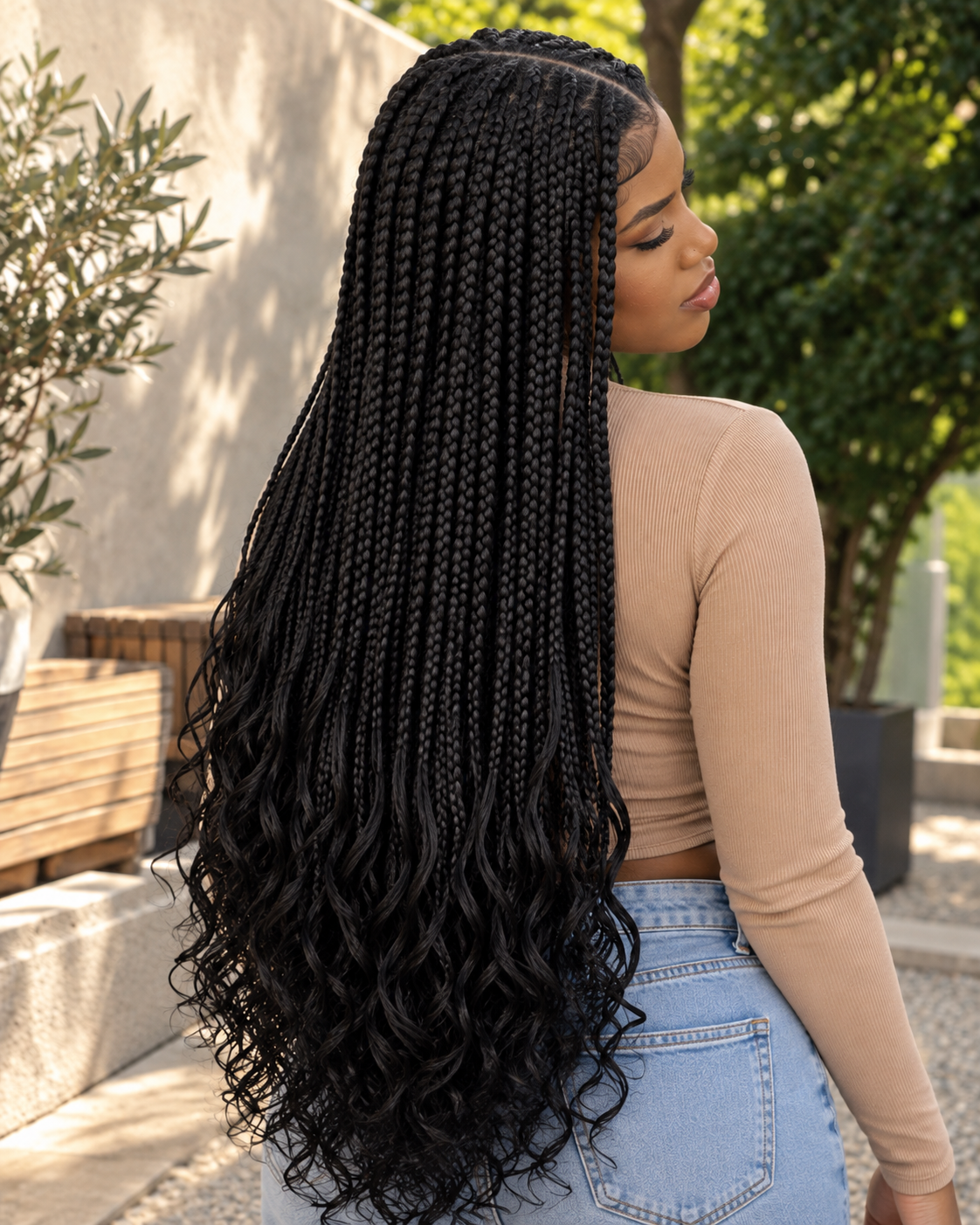 Aurora HD Lace Glueless Braided Natural Black 100% Human Hair Wig
