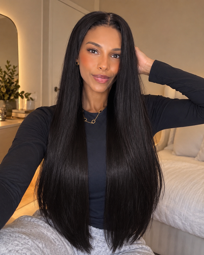 Aurora HD Lace Glueless Natural Black Straight 100% Human Hair Wig