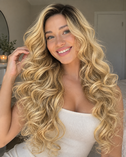 Aurora HD Lace Glueless Wavy Blonde 100% Human Hair Wig