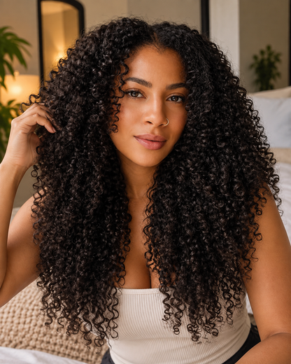 Aurora HD Lace Glueless Kinky Curly Natural Black 100% Human Hair Wig