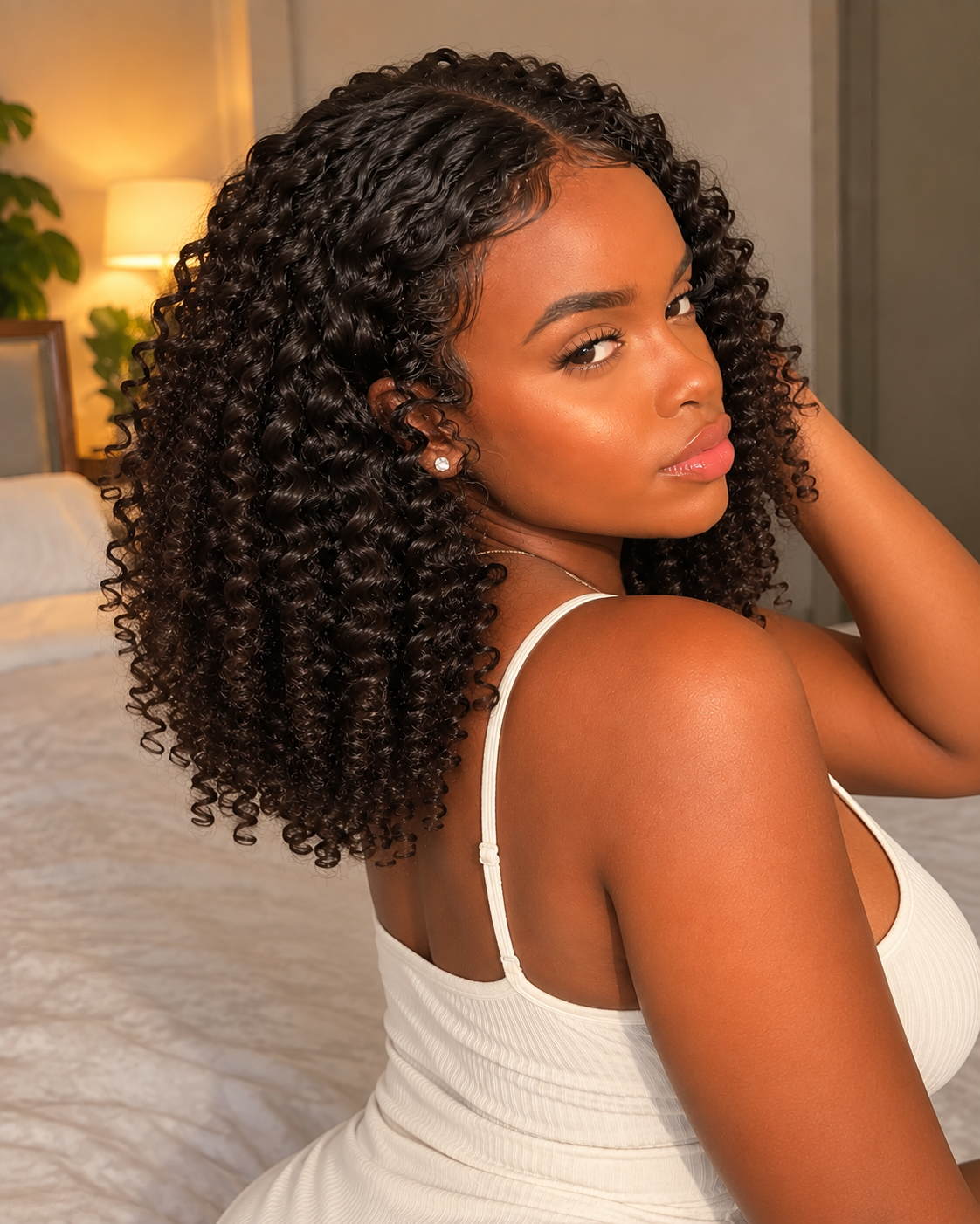 Aurora HD Lace Glueless Tightly Curly Natural Black 100% Human Hair Wig