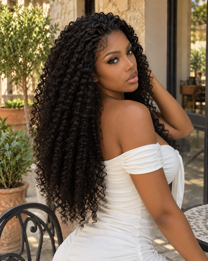 Aurora HD Lace High Volume Kinky Curly Natural Black 100% Human Hair Wig