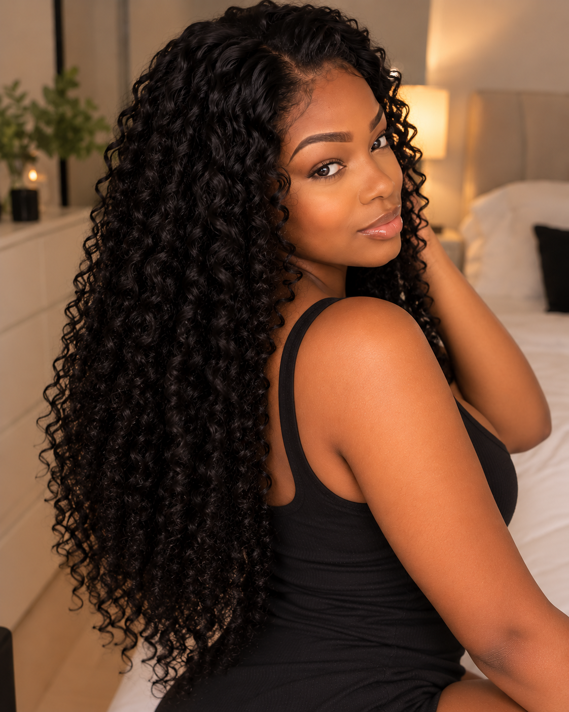 Aurora HD Lace Glueless Dense Kinky Curly Natural Black 100% Human Hair Wig