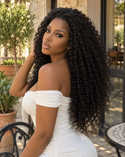 Aurora HD Lace High Volume Kinky Curly Natural Black 100% Human Hair Wig