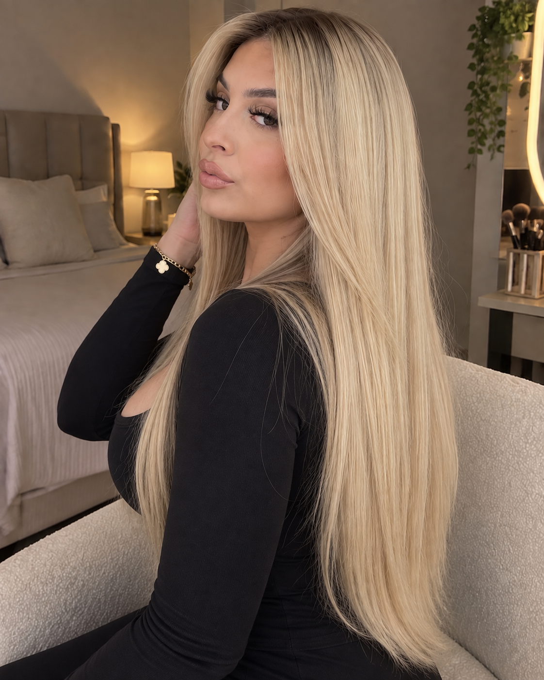 Aurora HD Lace Sleek Straight Blonde 100% Human Hair Wig