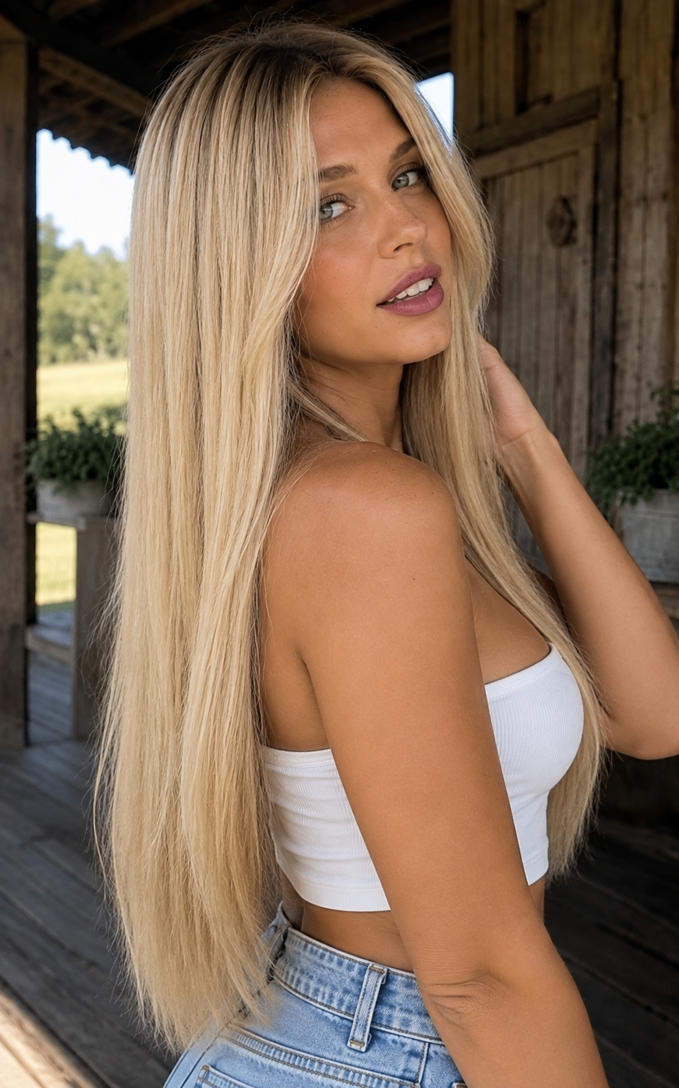 Aurora HD Lace Straight Golden Beige Blonde 100% Human Hair Wig